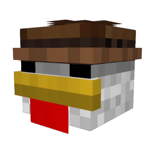 FIUMMMMMMMMMM Minecraft avatar head, 3D render