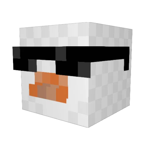 FIVEGOOSE Minecraft avatar head, 3D render