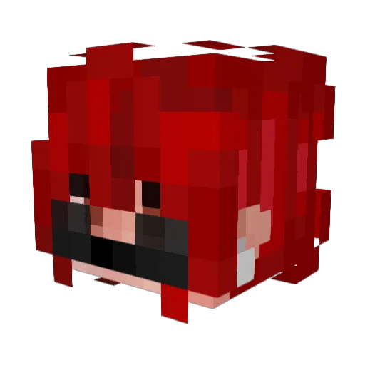 FIorentius Minecraft avatar head, 3D render