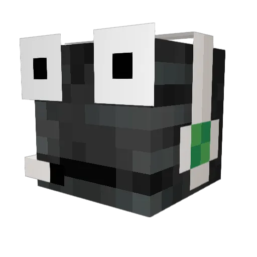FIugs Minecraft avatar head, 3D render