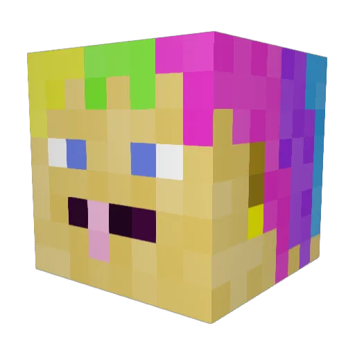 FJA_Bart Minecraft avatar head, 3D render