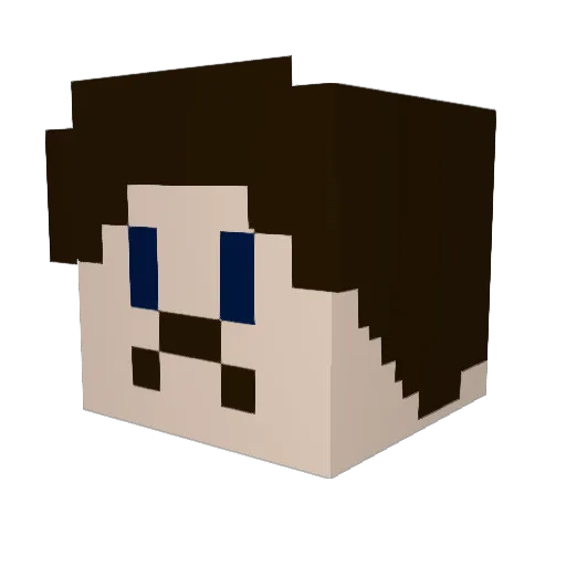 FJMitch Minecraft avatar head, 3D render