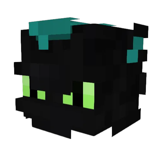 FJNeon Minecraft avatar head, 3D render