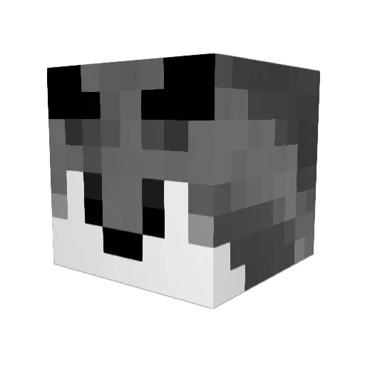 FKB_BrushedIce Minecraft avatar head, 3D render