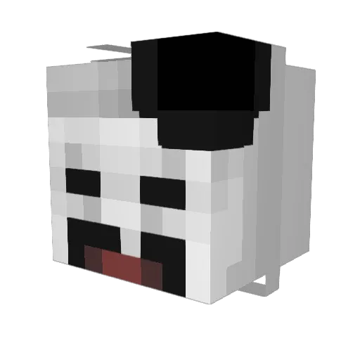 FKNClxwn Minecraft avatar head, 3D render