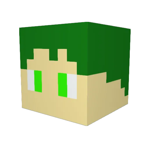 FK_nade Minecraft avatar head, 3D render