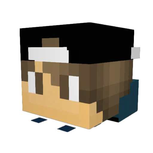 FL00ZZYY Minecraft avatar head, 3D render