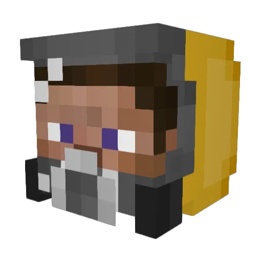 FL0FL0_150 Minecraft avatar head, 3D render