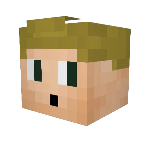 FL0KE Minecraft avatar head, 3D render