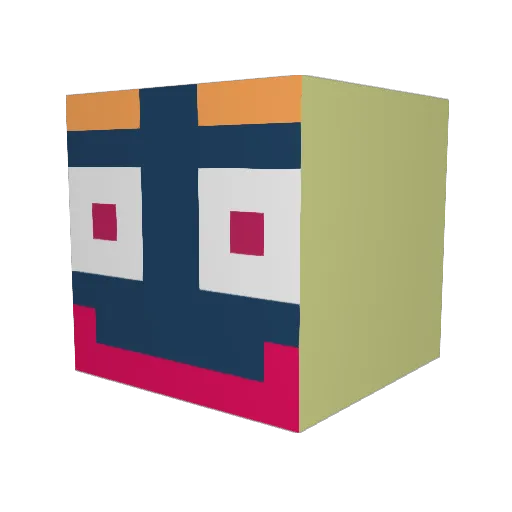 FL0P5 Minecraft avatar head, 3D render