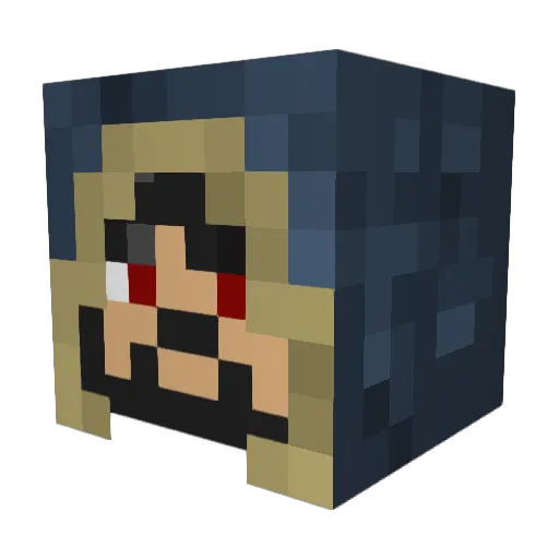 FL0PEZ Minecraft avatar head, 3D render