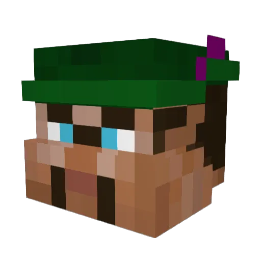 FL0RENT_ Minecraft avatar head, 3D render