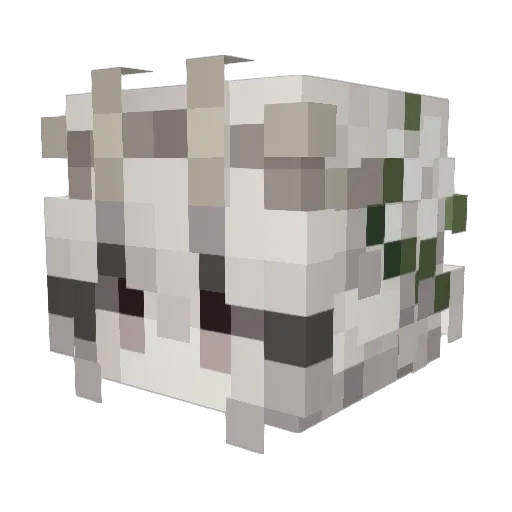 FL0WER Minecraft avatar head, 3D render