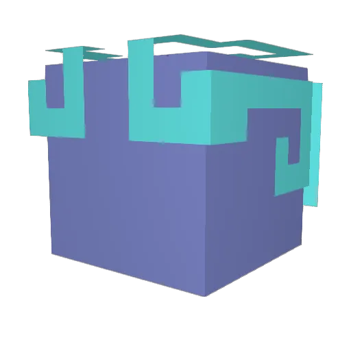 FL0WTR1M Minecraft avatar head, 3D render