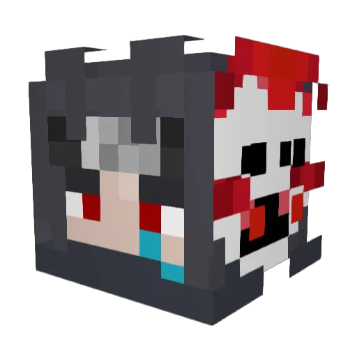 FL1Z Minecraft avatar head, 3D render