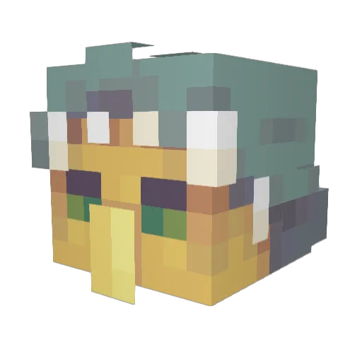 FL4CZ3K Minecraft avatar head, 3D render
