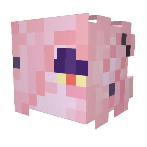 FLAKSS Minecraft avatar head, 3D render
