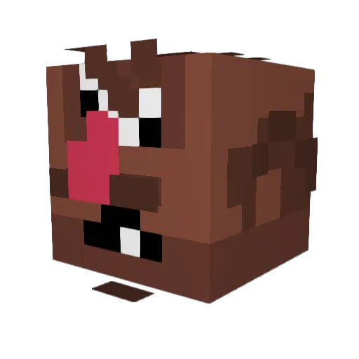 FLAMEScareME Minecraft avatar head, 3D render