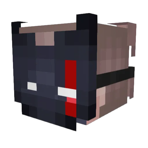 FLAMEX_8 Minecraft avatar head, 3D render