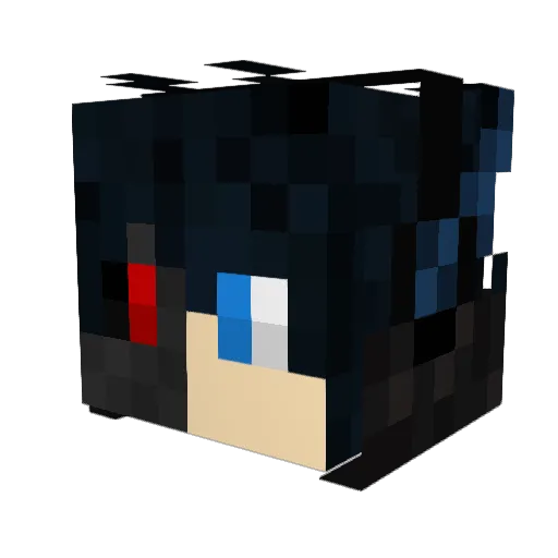 FLASHhead102 Minecraft avatar head, 3D render