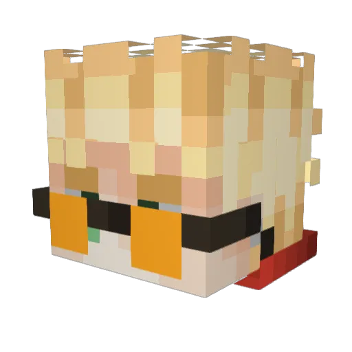 FLATBROKEMLB Minecraft avatar head, 3D render