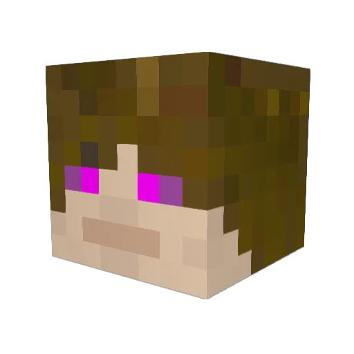 FLENDERMEN Minecraft avatar head, 3D render