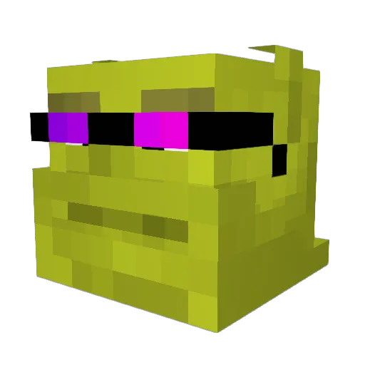 FLEX_Dreams Minecraft avatar head, 3D render