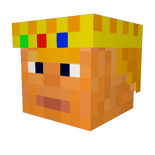 FLIPPER401 Minecraft avatar head, 3D render