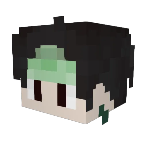 FLO7774 Minecraft avatar head, 3D render