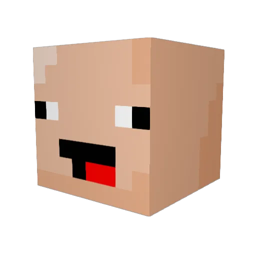 FLOBEN60 Minecraft avatar head, 3D render