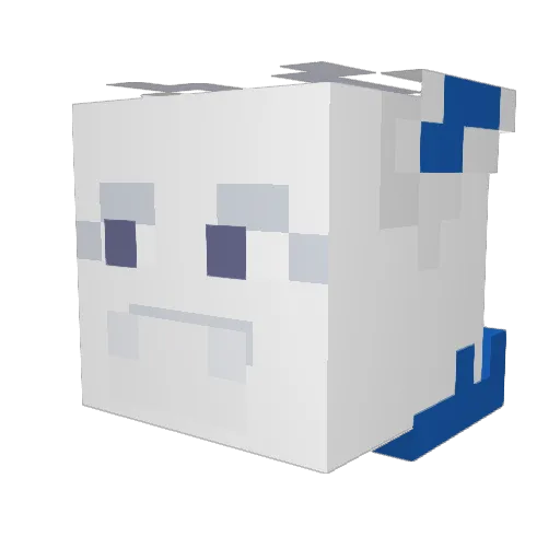 FLOMFFY Minecraft avatar head, 3D render