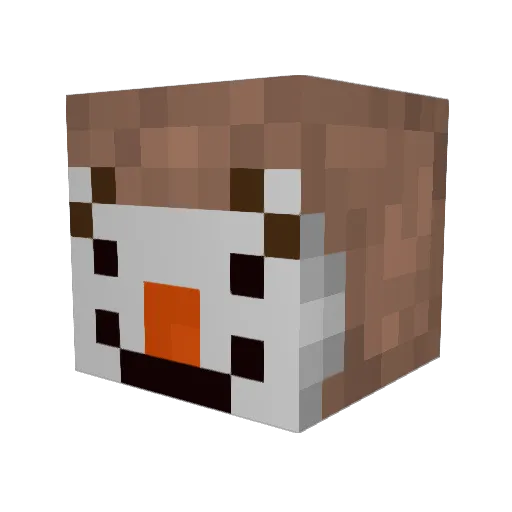 FLOOWTUS Minecraft avatar head, 3D render