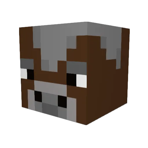 FLP1324 Minecraft avatar head, 3D render