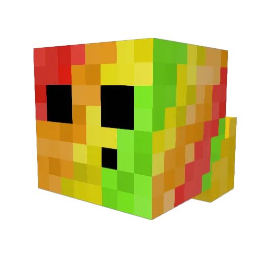 FLT_Gamer Minecraft avatar head, 3D render