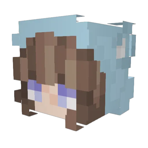 FLUXAWAY Minecraft avatar head, 3D render