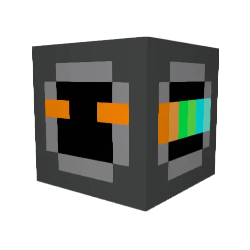 FLUXcrafter Minecraft avatar head, 3D render