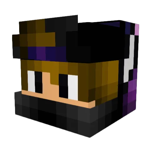 FLaM11cH Minecraft avatar head, 3D render