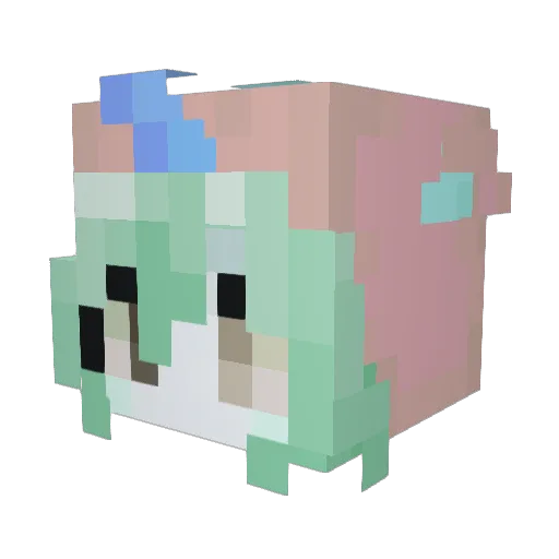 FLiNTLiKE Minecraft avatar head, 3D render