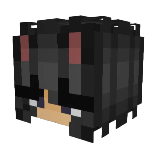 FLlMBO Minecraft avatar head, 3D render