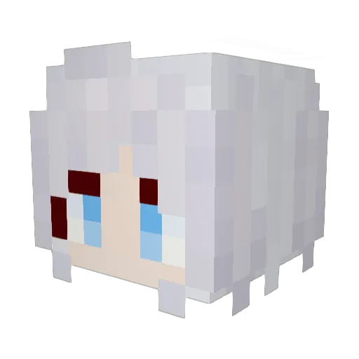 FLoveForever Minecraft avatar head, 3D render