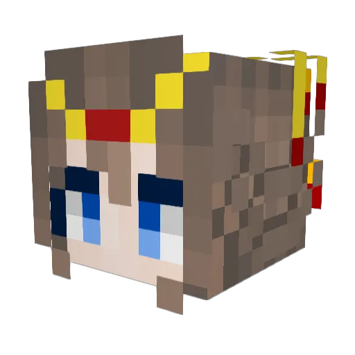 FLseal Minecraft avatar head, 3D render
