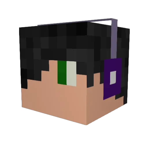FLuffyThePsycho Minecraft avatar head, 3D render