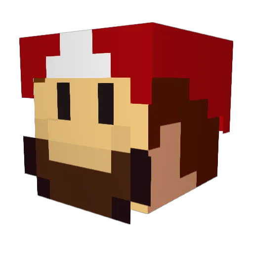 FLuiiD Minecraft avatar head, 3D render