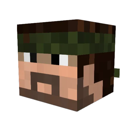 FMCaptain Minecraft avatar head, 3D render