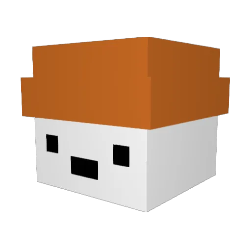 FMGzzz Minecraft avatar head, 3D render