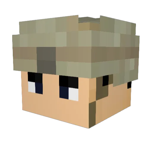 FMIandoli Minecraft avatar head, 3D render