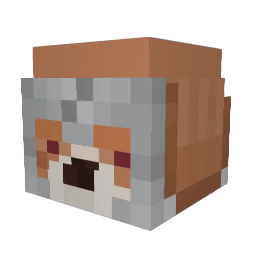 FMJ01 Minecraft avatar head, 3D render