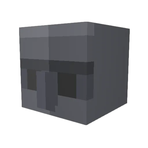 FMJ_ Minecraft avatar head, 3D render