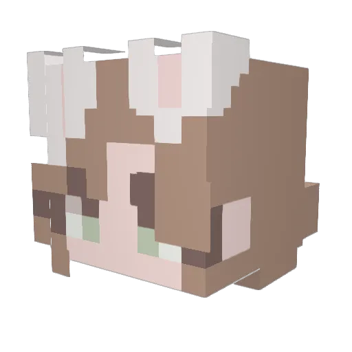 FM_105 Minecraft avatar head, 3D render
