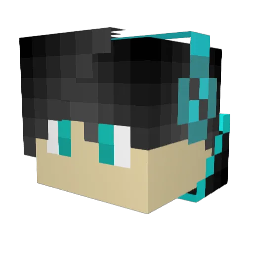 FMika99 Minecraft avatar head, 3D render